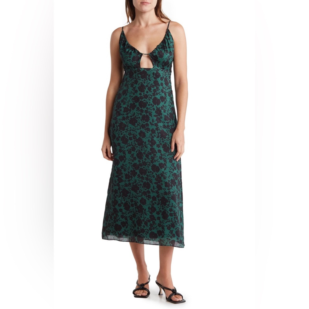 Floral Cutout Midi Dress